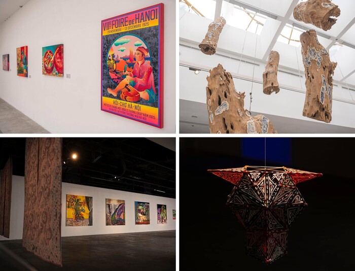 các tác phẩm ấn tượng trưng bày tại triển lãm tháng 7 ở Hà Nội