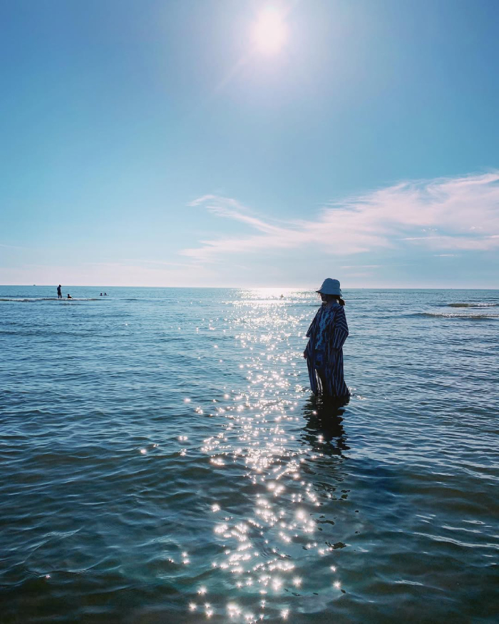 Bãi biển sở hữu dòng nước mát xanh trong