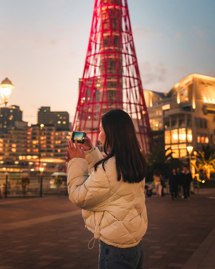 Đến công viên meriken nhật bản vào buổi chiều