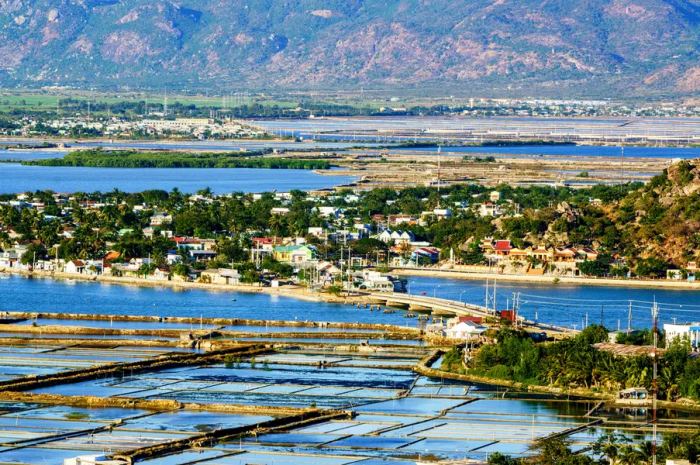 Du lịch Đầm Nại Khánh Hòa Cánh đồng muối Phương Cự 