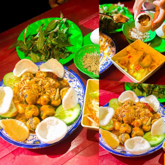 món ngon mùa mưa ở Huế Trứng lộn um bầu 