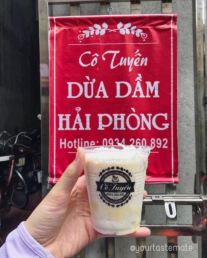 Khám phá các quán dừa dầm ngon tại Hải Phòng - Dừa dầm cô Tuyến