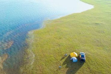 Choáng ngợp với vẻ đẹp thơ mộng của hồ Dầu Tiếng dưới góc máy Flycam