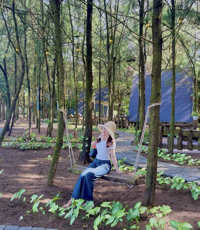 Trong Khu du lịch sinh thái Cồn Đen Thái Bình có rất nhiều điểm check in đẹp