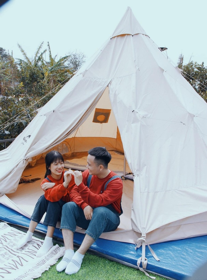 khu glamping ở An Giang cung cấp các căn lều tiện nghi