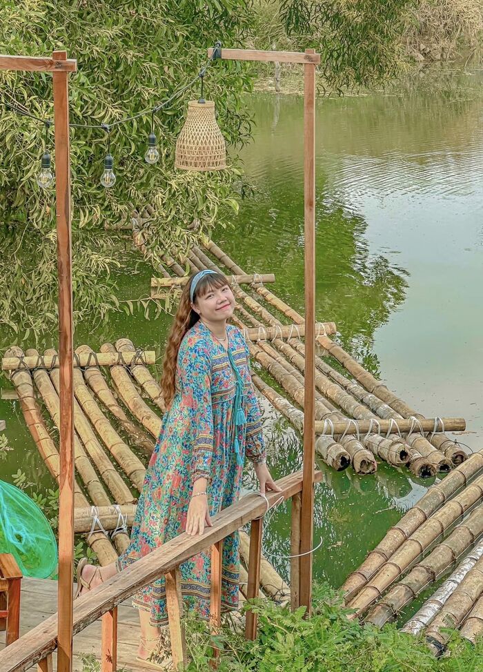 khu glamping ở An Giang được bao bọc giữa không gian xanh mát