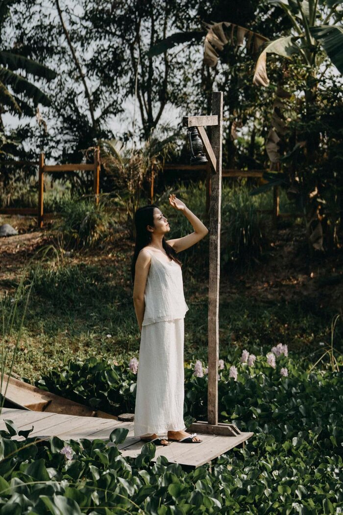 khu glamping ở An Giang được bao bọc trong không gian xanh thơ mộng