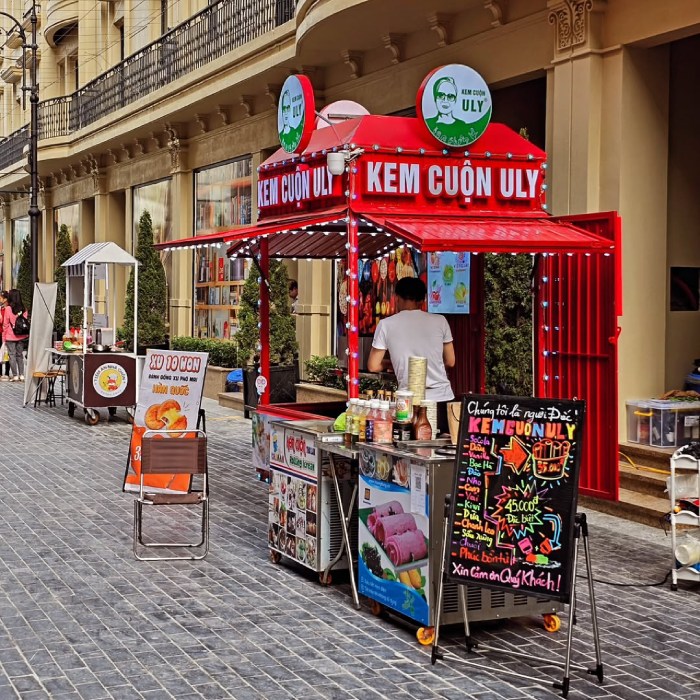 các gian hàng ẩm thực tại carnaby