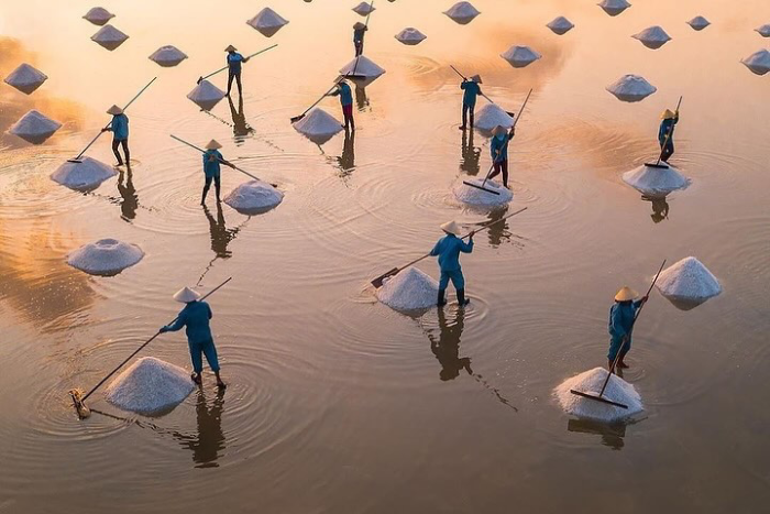 du lịch Sa Huỳnh Quảng Ngãi tại cánh đồng muối