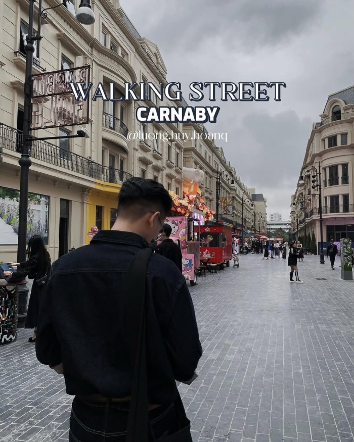 kiến trúc châu âu của phố đi bộ carnaby