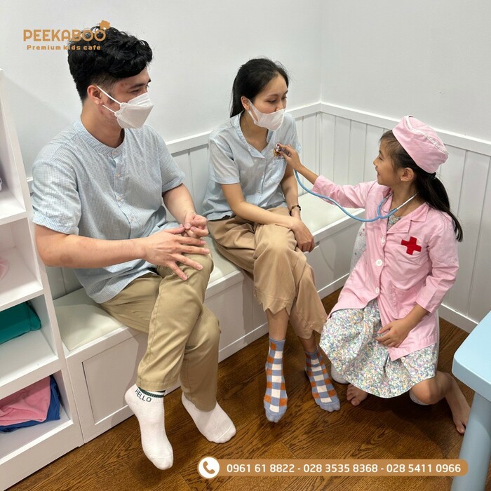 khu vui chơi hướng nghiệp dành cho trẻ em ở TP HCM Peekaboo Premium Kids Cafe