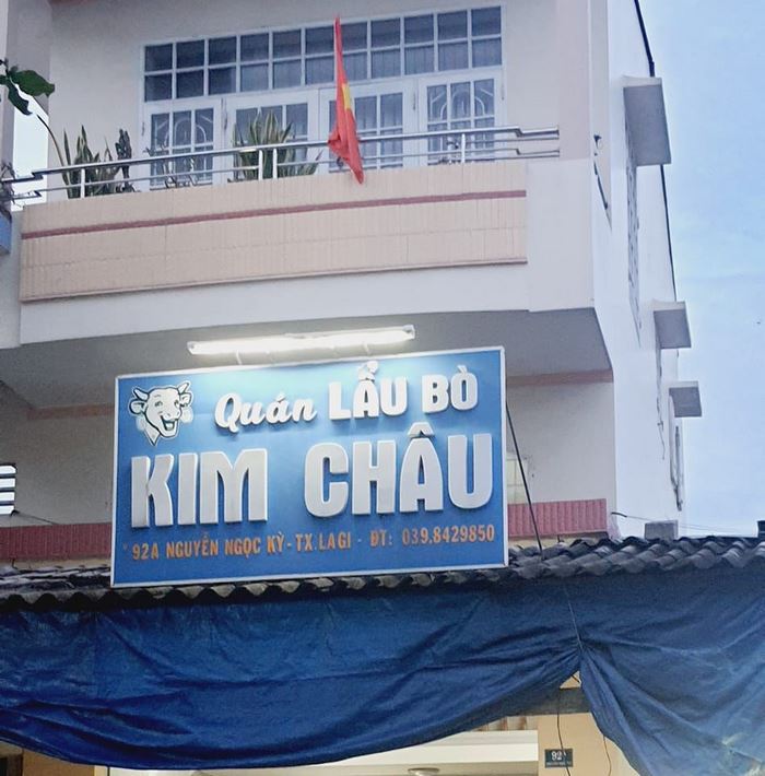 Lẩu bò Kim Châu ở Lagi Bình Thuận chuyên về lẩu bò. Ảnh: lẩu bò Kim Châu