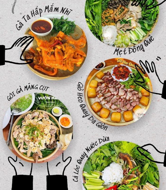 Vườn Măng Bình Nhâm là nơi lý tưởng để thưởng thức ẩm thực đồng quê