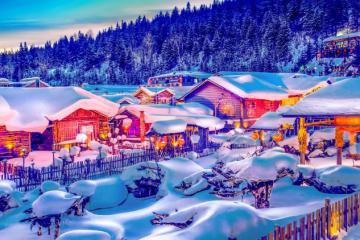 Đắm chìm giữa làng tuyết cổ tích ở Cáp Nhĩ Tân, Trung Quốc