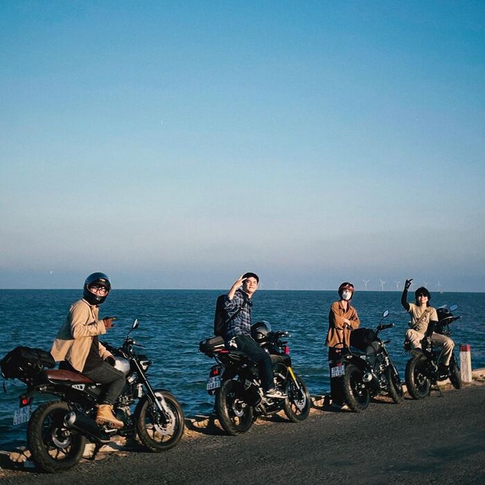 Kinh nghiệm du lịch biển Tân Thành Tiền Giang - Di chuyển bằng xe máy