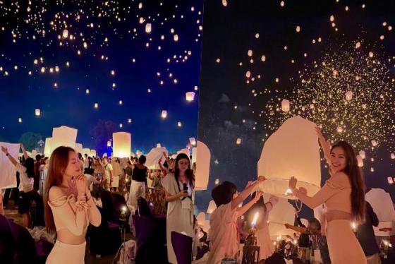 Ninh Dương Lan Ngọc du lịch Chiang Mai ngắm đèn trời , trượt zipline 