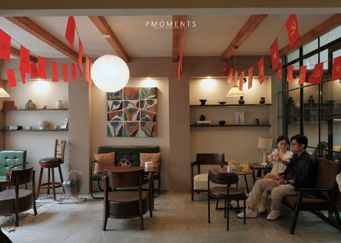 P Moments Coffee được đánh giá là quán cà phê view đẹp ở Long Biên