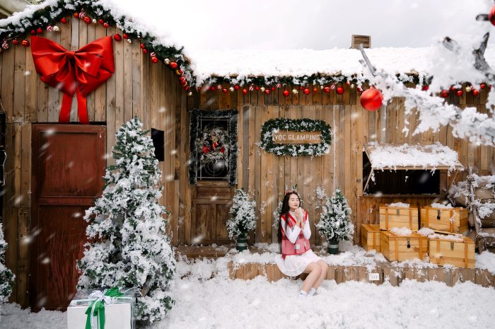 Quán cafe trang trí Giáng Sinh đẹp ở Đà Nẵng  Vọc Glamping