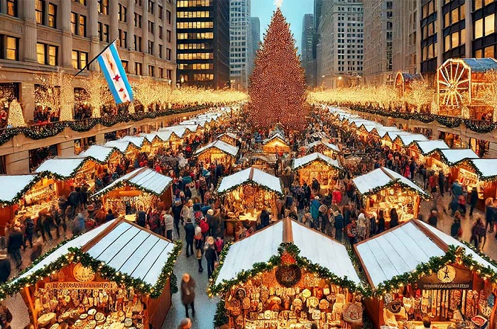 Chợ Giáng Sinh ở Chicago Mỹ là một trong những điểm đến hấp dẫn nhất trong mùa đông tại “xứ sở cờ hoa”