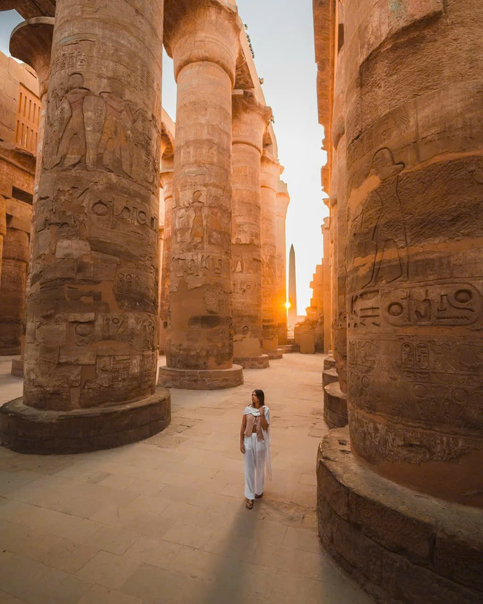 Chiêm ngưỡng tác phẩm kiến trúc cổ đại đền Karnak Ai Cập