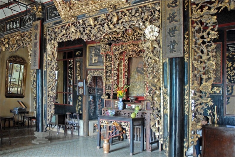 Bên trong căn nhà mang nét truyền thống Trung Hoa
