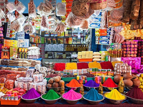 Sắc màu rực rỡ ở những khu chợ đường phố New Delhi 