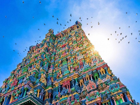 Ngôi đền Meenakshi ở Tamil Nadu, phía nam Ấn Độ