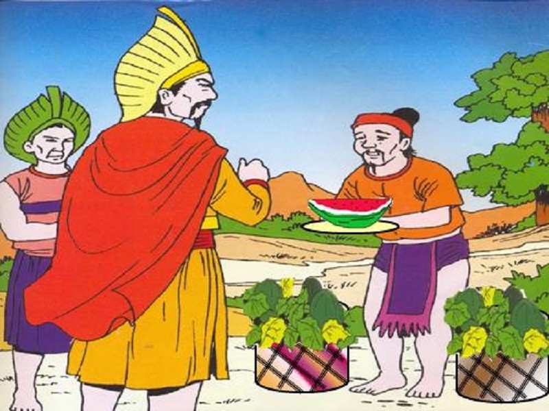 Vua gọi gia đình Mai An Tiêm về khi ăn thử dưa hấu