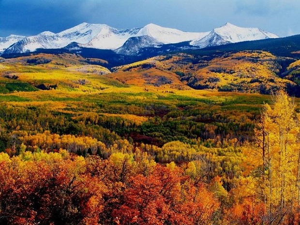 Mùa thu ở Mỹ trên Tiểu bang Colorado