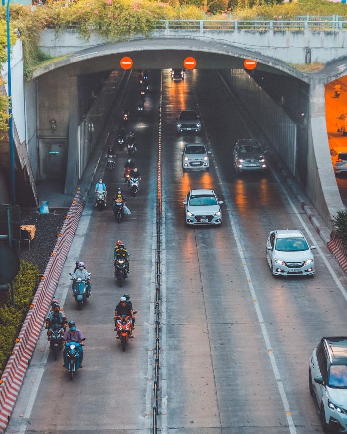 nóc hầm Thủ Thiêm cầu vượt sông