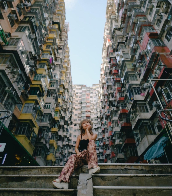 Du lịch Hồng Kông - Vẻ đẹp Choi Hung Estate nhìn từ dưới lên