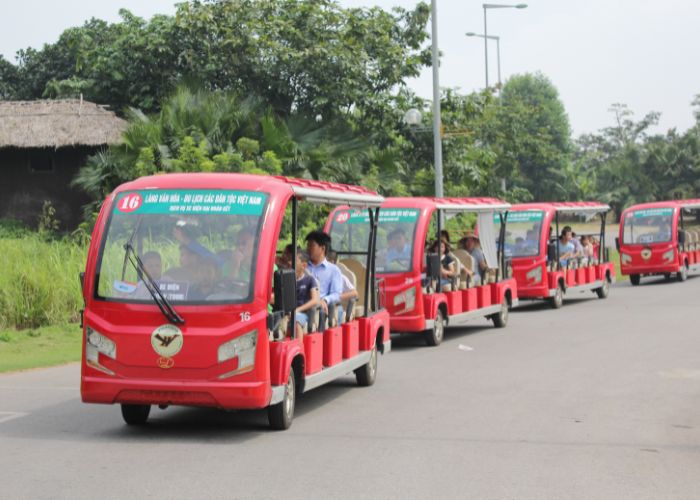 Chi phí xe điện tại Làng Văn hóa Du lịch các Dân tộc Việt Nam
