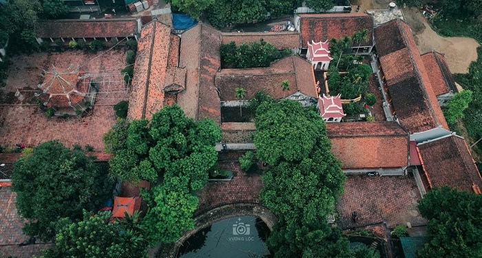 Toàn cảnh chùa Láng Hà Nội khi nhìn từ trên cao