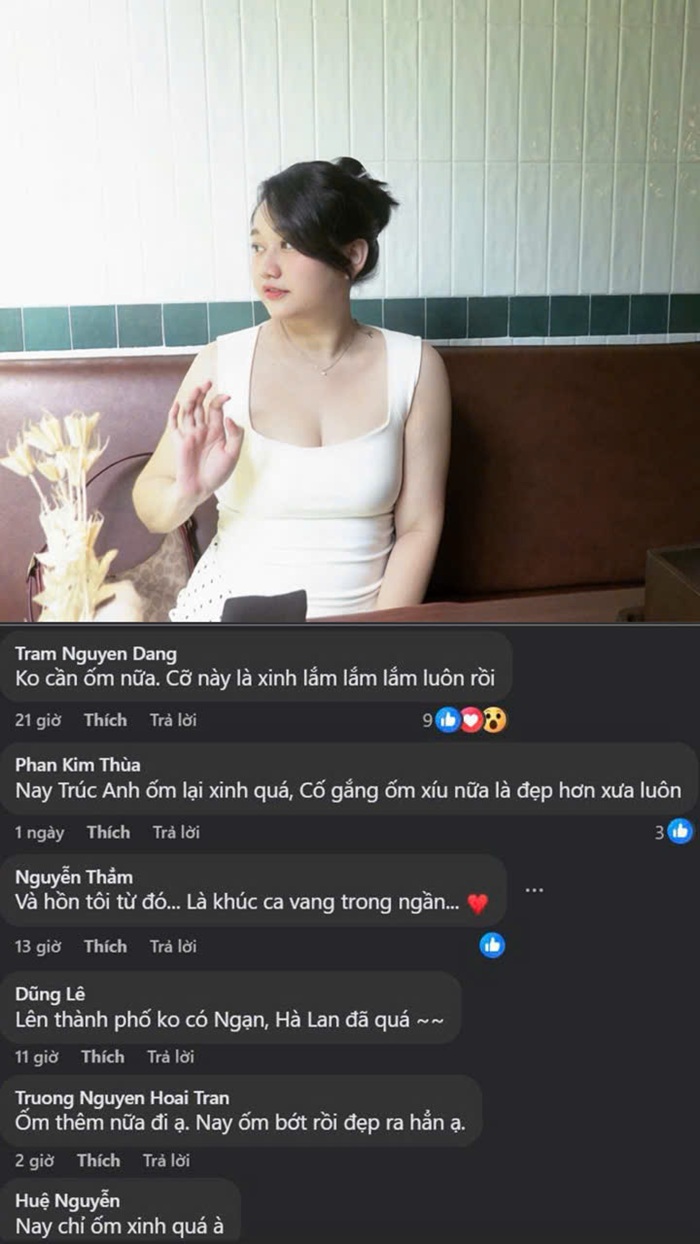 Trúc Anh nhận mưa lời khen từ khán giả chỉ sau vài giờ đăng tải. Ảnh: FBNV.