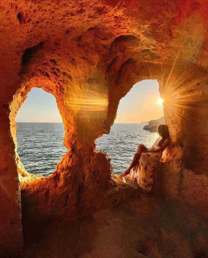 vãn cảnh bãi biển Algarve Bồ Đào Nha