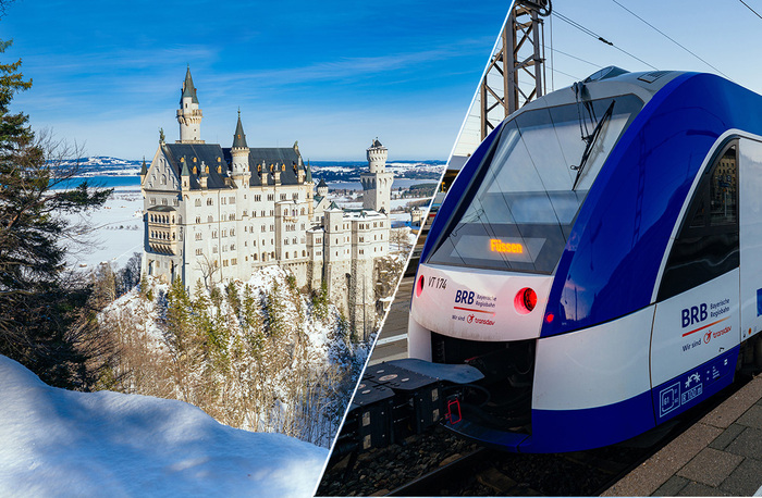 Phương tiện di chuyển đến lâu đài Neuschwanstein Đức là tàu hỏa