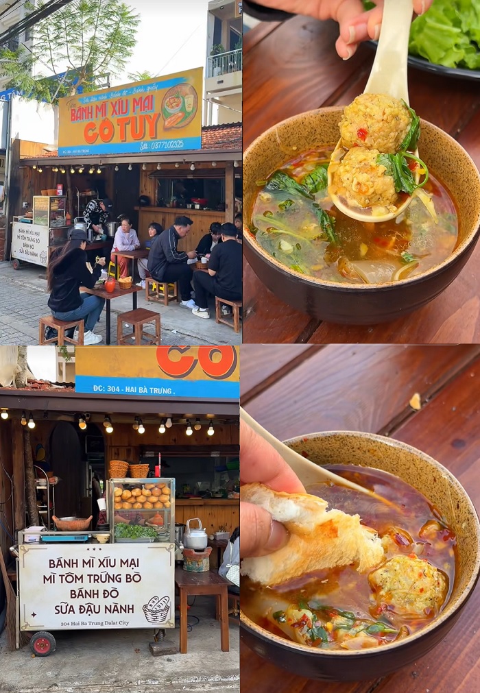 Quán bánh mì xíu mại ngon ở Đà Lạt ngay gần trung tâm