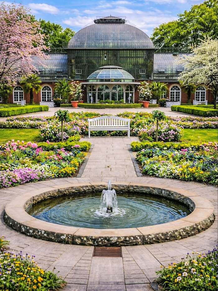 Kinh nghiệm du lịch Frankfurt Đức – Ghé thăm Vườn thực vật The Palm Garden