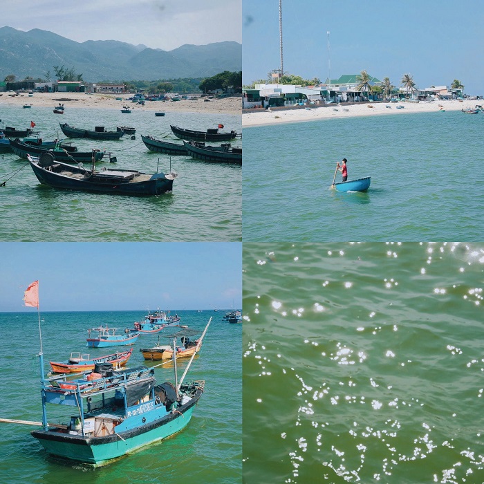 Làng chài Sơn Hải Ninh Thuận với làn nước biển xanh biếc một màu