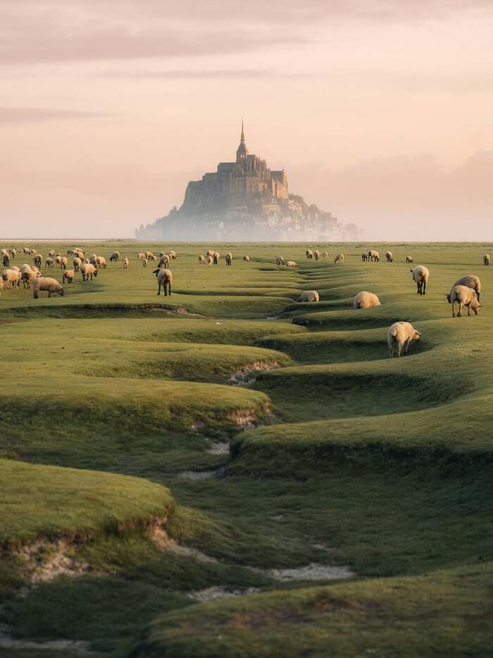 đảo Mont Saint-Michel Pháp là một trong những điểm du lịch nổi tiếng nhất châu Âu