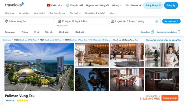 Đặt phòng khách sạn Vũng Tàu dễ dàng cùng Traveloka