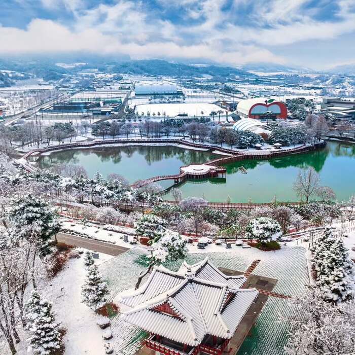 Lớp tuyết trắng phủ lên Giang Tô vào mùa đông