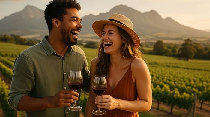 Tham quan thung lũng nho ở Nam Phi - Ảnh: Wine in the Cape