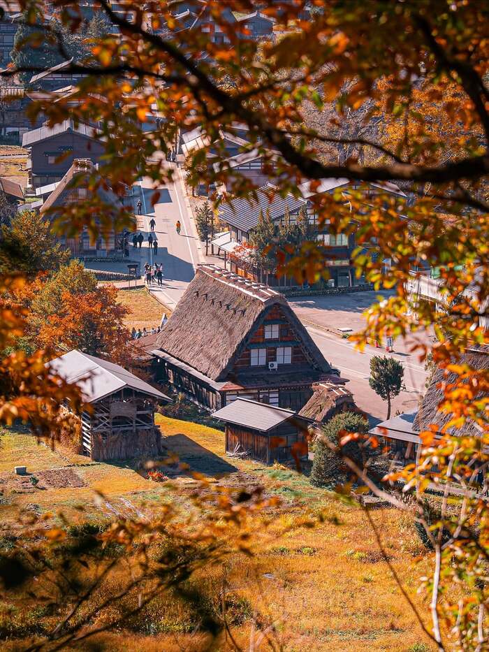 Tổng hợp các địa điểm ngắm lá đỏ Nhật Bản - Làng Shirakawago