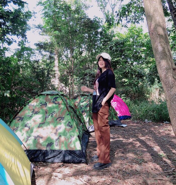 cắm trại ở hồ núi đá Tây Ninh 